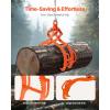 imageVEVOR Log Lifting Tongs 36in 4 Serrated Claw Hook Log Tongs Heavy Duty Steel Swivel Dragging Tongs 3300LBS Log Grapple with Handles Lumber Log Skidding Tongs for Tractors Trucks Forklifts ATVs4 Serrated Claw