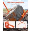 imageVEVOR Log Lifting Tongs 36in 4 Serrated Claw Hook Log Tongs Heavy Duty Steel Swivel Dragging Tongs 3300LBS Log Grapple with Handles Lumber Log Skidding Tongs for Tractors Trucks Forklifts ATVsRock Tongs