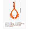 imageVEVOR Log Lifting Tongs 36in 4 Serrated Claw Hook Log Tongs Heavy Duty Steel Swivel Dragging Tongs 3300LBS Log Grapple with Handles Lumber Log Skidding Tongs for Tractors Trucks Forklifts ATVs4 Serrated Claw