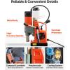 imageVEVOR Magnetic Drill 1450W Motor 16 in Boring Diameter 2810 lbf Portable Electric Mag Drill Press with 2 Coring Bits Variable Speed Drilling Machine for Metal Surface Home Improvement IndustryW 2  NEW