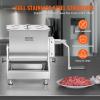 imageVEVOR Manual Meat Mixer 15 Pound Capacity Tank Meat Processing Equipment Stainless Steel Meat Mixer Sausage Mixer Machine with Lid and Handle Ground Beef Hand Mixer SilverBX30T