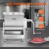 imageVEVOR Manual Meat Mixer 15 Pound Capacity Tank Meat Processing Equipment Stainless Steel Meat Mixer Sausage Mixer Machine with Lid and Handle Ground Beef Hand Mixer SilverBX20T