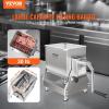 imageVEVOR Manual Meat Mixer 15 Pound Capacity Tank Meat Processing Equipment Stainless Steel Meat Mixer Sausage Mixer Machine with Lid and Handle Ground Beef Hand Mixer SilverBX20T