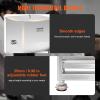 imageVEVOR Manual Meat Mixer 15 Pound Capacity Tank Meat Processing Equipment Stainless Steel Meat Mixer Sausage Mixer Machine with Lid and Handle Ground Beef Hand Mixer SilverBX20