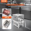 imageVEVOR Manual Meat Mixer 15 Pound Capacity Tank Meat Processing Equipment Stainless Steel Meat Mixer Sausage Mixer Machine with Lid and Handle Ground Beef Hand Mixer SilverBX60