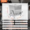 imageVEVOR Manual Meat Mixer 15 Pound Capacity Tank Meat Processing Equipment Stainless Steel Meat Mixer Sausage Mixer Machine with Lid and Handle Ground Beef Hand Mixer SilverBX20T