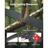 imageVEVOR Manual Pole Saw 38727 ft Extendable Pole Tree Pruner with Scissors Sharp 65Mn Steel Blade Lightweight Fiberglass Handle Pole for High Branch Trimming Pruning Tool for Palms and ShrubsTree Pruner