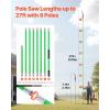 imageVEVOR Manual Pole Saw 38727 ft Extendable Pole Tree Pruner with Scissors Sharp 65Mn Steel Blade Lightweight Fiberglass Handle Pole for High Branch Trimming Pruning Tool for Palms and ShrubsTree Pruner
