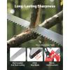 imageVEVOR Manual Pole Saw 38727 ft Extendable Pole Tree Pruner with Scissors Sharp 65Mn Steel Blade Lightweight Fiberglass Handle Pole for High Branch Trimming Pruning Tool for Palms and ShrubsTree Pruner with Scissors