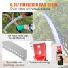 imageVEVOR Manual Pole Saw 7327 ft Extendable Tree Pruner Sharp Steel Blade and Scissors High Branches Trimming Branch Trimmer with Lightweight 8 Fiberglass Handles for Pruning Palms and Shrubs4698ft Steel Blad