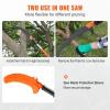 imageVEVOR Manual Pole Saw 7327 ft Extendable Tree Pruner Sharp Steel Blade and Scissors High Branches Trimming Branch Trimmer with Lightweight 8 Fiberglass Handles for Pruning Palms and Shrubs7327 ft