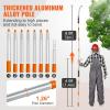 imageVEVOR Manual Pole Saw 7327 ft Extendable Tree Pruner Sharp Steel Blade and Scissors High Branches Trimming Branch Trimmer with Lightweight 8 Fiberglass Handles for Pruning Palms and Shrubs4698ft Steel Blad