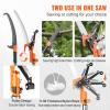 imageVEVOR Manual Pole Saw 7327 ft Extendable Tree Pruner Sharp Steel Blade and Scissors High Branches Trimming Branch Trimmer with Lightweight 8 Fiberglass Handles for Pruning Palms and Shrubs7327 ft with Scissors
