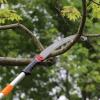 imageVEVOR Manual Pole Saw 7327 ft Extendable Tree Pruner Sharp Steel Blade and Scissors High Branches Trimming Branch Trimmer with Lightweight 8 Fiberglass Handles for Pruning Palms and Shrubs4698ft Steel Blad