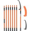 imageVEVOR Manual Pole Saw 7327 ft Extendable Tree Pruner Sharp Steel Blade and Scissors High Branches Trimming Branch Trimmer with Lightweight 8 Fiberglass Handles for Pruning Palms and Shrubs7327 ft