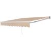 imageVEVOR Manual Retractable Awning 13 x 8 ft Outdoor Patio Awning Retractable Sun Shade Patio Door Window Awning Sunshade Shelter WaterResistant Polyester with Crank Handle for Balcony Backyard12x10 FT