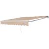 imageVEVOR Manual Retractable Awning 13 x 8 ft Outdoor Patio Awning Retractable Sun Shade Patio Door Window Awning Sunshade Shelter WaterResistant Polyester with Crank Handle for Balcony Backyard8x7 FT