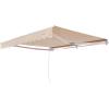 imageVEVOR Manual Retractable Awning 13 x 8 ft Outdoor Patio Awning Retractable Sun Shade Patio Door Window Awning Sunshade Shelter WaterResistant Polyester with Crank Handle for Balcony Backyard8x7 FT