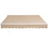 imageVEVOR Manual Retractable Awning 13 x 8 ft Outdoor Patio Awning Retractable Sun Shade Patio Door Window Awning Sunshade Shelter WaterResistant Polyester with Crank Handle for Balcony Backyard12x10 FT