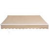 imageVEVOR Manual Retractable Awning 13 x 8 ft Outdoor Patio Awning Retractable Sun Shade Patio Door Window Awning Sunshade Shelter WaterResistant Polyester with Crank Handle for Balcony Backyard8x7 FT
