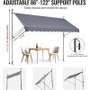 imageVEVOR Manual Retractable Awning 78quot Outdoor Retractable Patio Awning Sunshade Shelter Adjustable Patio Door Window Awning Canopy with 39quot Sun Shade Curtain for Backyard Garden Balcony Dark Gray138  47