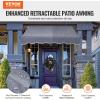 imageVEVOR Manual Retractable Awning 78quot Outdoor Retractable Patio Awning Sunshade Shelter Adjustable Patio Door Window Awning Canopy with 39quot Sun Shade Curtain for Backyard Garden Balcony Dark Gray59 47