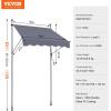 imageVEVOR Manual Retractable Awning 78quot Outdoor Retractable Patio Awning Sunshade Shelter Adjustable Patio Door Window Awning Canopy with 39quot Sun Shade Curtain for Backyard Garden Balcony Dark Gray59 47