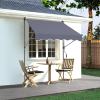 imageVEVOR Manual Retractable Awning 78quot Outdoor Retractable Patio Awning Sunshade Shelter Adjustable Patio Door Window Awning Canopy with 39quot Sun Shade Curtain for Backyard Garden Balcony Dark Gray59 47