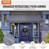 imageVEVOR Manual Retractable Awning 78quot Outdoor Retractable Patio Awning Sunshade Shelter Adjustable Patio Door Window Awning Canopy with 39quot Sun Shade Curtain for Backyard Garden Balcony Dark Gray138  47