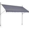 imageVEVOR Manual Retractable Awning 78quot Outdoor Retractable Patio Awning Sunshade Shelter Adjustable Patio Door Window Awning Canopy with 39quot Sun Shade Curtain for Backyard Garden Balcony Dark Gray138  47