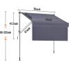 imageVEVOR Manual Retractable Awning 78quot Outdoor Retractable Patio Awning Sunshade Shelter Adjustable Patio Door Window Awning Canopy with 39quot Sun Shade Curtain for Backyard Garden Balcony Dark Gray7847
