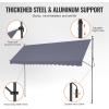 imageVEVOR Manual Retractable Awning 78quot Outdoor Retractable Patio Awning Sunshade Shelter Adjustable Patio Door Window Awning Canopy with 39quot Sun Shade Curtain for Backyard Garden Balcony Dark Gray178  47