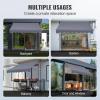 imageVEVOR Manual Retractable Awning 78quot Outdoor Retractable Patio Awning Sunshade Shelter Adjustable Patio Door Window Awning Canopy with 39quot Sun Shade Curtain for Backyard Garden Balcony Dark Gray7847