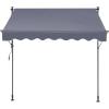 imageVEVOR Manual Retractable Awning 78quot Outdoor Retractable Patio Awning Sunshade Shelter Adjustable Patio Door Window Awning Canopy with 39quot Sun Shade Curtain for Backyard Garden Balcony Dark Gray118 47
