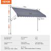 imageVEVOR Manual Retractable Awning 78quot Outdoor Retractable Patio Awning Sunshade Shelter Adjustable Patio Door Window Awning Canopy with 39quot Sun Shade Curtain for Backyard Garden Balcony Dark Gray138  47