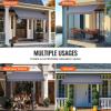 imageVEVOR Manual Retractable Awning 78quot Outdoor Retractable Patio Awning Sunshade Shelter Adjustable Patio Door Window Awning Canopy with 39quot Sun Shade Curtain for Backyard Garden Balcony Dark Gray138  47