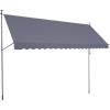 imageVEVOR Manual Retractable Awning 78quot Outdoor Retractable Patio Awning Sunshade Shelter Adjustable Patio Door Window Awning Canopy with 39quot Sun Shade Curtain for Backyard Garden Balcony Dark Gray178  47