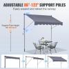 imageVEVOR Manual Retractable Awning 78quot Outdoor Retractable Patio Awning Sunshade Shelter Adjustable Patio Door Window Awning Canopy with 39quot Sun Shade Curtain for Backyard Garden Balcony Dark Gray7847