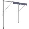imageVEVOR Manual Retractable Awning 78quot Outdoor Retractable Patio Awning Sunshade Shelter Adjustable Patio Door Window Awning Canopy with 39quot Sun Shade Curtain for Backyard Garden Balcony Dark Gray7847