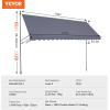 imageVEVOR Manual Retractable Awning 78quot Outdoor Retractable Patio Awning Sunshade Shelter Adjustable Patio Door Window Awning Canopy with 39quot Sun Shade Curtain for Backyard Garden Balcony Dark Gray178  47