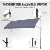 imageVEVOR Manual Retractable Awning 78quot Outdoor Retractable Patio Awning Sunshade Shelter Adjustable Patio Door Window Awning Canopy with 39quot Sun Shade Curtain for Backyard Garden Balcony Dark Gray157 47