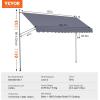 imageVEVOR Manual Retractable Awning 78quot Outdoor Retractable Patio Awning Sunshade Shelter Adjustable Patio Door Window Awning Canopy with 39quot Sun Shade Curtain for Backyard Garden Balcony Dark Gray157 47