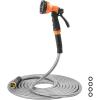 imageVEVOR Metal Garden Hose 200 ft Heavy Duty Stainless Steel Water Hose with 10Function Nozzle NoKink ampamp Flexible Outdoor Garden Hose RustProof Lightweight Hose for Yard RV Car Wash200 ft with 10 Function Spray Nozzle
