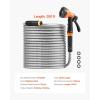 imageVEVOR Metal Garden Hose 200 ft Heavy Duty Stainless Steel Water Hose with 10Function Nozzle NoKink ampamp Flexible Outdoor Garden Hose RustProof Lightweight Hose for Yard RV Car Wash200 ft with 10 Function Spray Nozzle