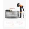 imageVEVOR Metal Garden Hose 200 ft Heavy Duty Stainless Steel Water Hose with 10Function Nozzle NoKink ampamp Flexible Outdoor Garden Hose RustProof Lightweight Hose for Yard RV Car Wash25 ft with 10 Function Spray Nozzle