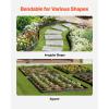imageVEVOR Metal Landscape Edging 8 Packs 72 in RustResistant Aluminum Alloy Landscape Edging Bendable Garden Edging Border Heavy Duty Lawn Edging Fence for Flower Bed Yard Pathway8 Packs 72 in