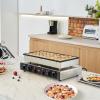 imageVEVOR Mini Pancake Maker 25PCS 43mm Diameter Dutch Muffin Waffle Baker Nonstick Stainless Steel Poffertjes Grill Commercial Electric Dorayaki Machine Temp ampamp Time Control Home Kitchen Restaurant50pcs