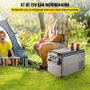 imageVEVOR NLS45 12 Volt Car Refrigerator Fridge 32 L Dual Zone Portable Freezer 468 Adjustable Range 1224V DC and 100240V AC Compressor Cooler for Outdoor Camping RV Bule and greySingle Zone 37QT