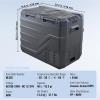 imageVEVOR NLS45 12 Volt Car Refrigerator Fridge 32 L Dual Zone Portable Freezer 468 Adjustable Range 1224V DC and 100240V AC Compressor Cooler for Outdoor Camping RV Bule and greyDual Zone 423QT