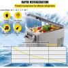 imageVEVOR NLS45 12 Volt Car Refrigerator Fridge 32 L Dual Zone Portable Freezer 468 Adjustable Range 1224V DC and 100240V AC Compressor Cooler for Outdoor Camping RV Bule and greySingle Zone 37QT